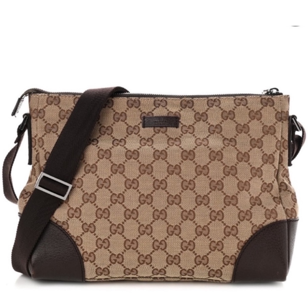 Authenticated Gucci Sherry Joy Messenger Abbey Crossbody Shoulder Bag Jacquard